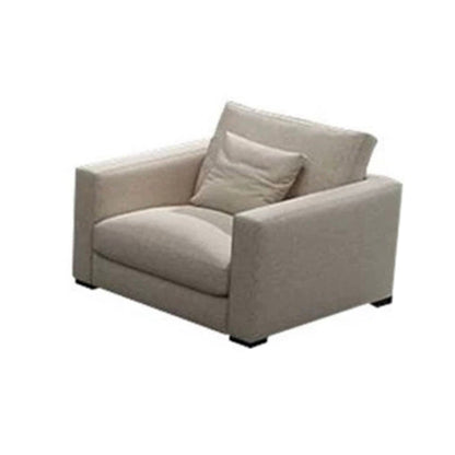 Padded Wooden down Cloth Rectangular Sofa with Pillow Back and Down/sponge/latex Cushion 39"L x 37"W x 26"H Clearhalo 'furn' 'furn_sofas' 'Furniture' 'furniture_sofas' 'kitchen' 'kitchen_sofas' 'Living Room Furniture' 'Sofa' 'sofas' 4657958