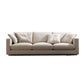 Padded Wooden down Cloth Rectangular Sofa with Pillow Back and Down/sponge/latex Cushion 83"L x 37"W x 26"H Down Clearhalo 'furn' 'furn_sofas' 'Furniture' 'furniture_sofas' 'kitchen' 'kitchen_sofas' 'Living Room Furniture' 'Sofa' 'sofas' 4657959