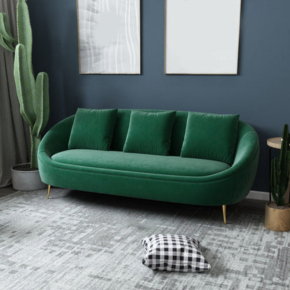 Fabric Tuxedo Arm Loveseat Standard Tight Back 3 Seater Settee Loveseat Dark Green Clearhalo 'furn' 'furn_sofas' 'Furniture' 'furniture_sofas' 'kitchen' 'kitchen_sofas' 'Living Room Furniture' 'Sofa' 'sofas' 4657993