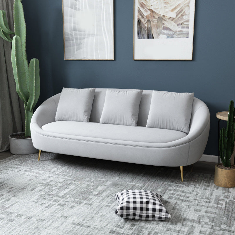 Fabric Tuxedo Arm Loveseat Standard Tight Back 3 Seater Settee Loveseat Light Gray Clearhalo 'furn' 'furn_sofas' 'Furniture' 'furniture_sofas' 'kitchen' 'kitchen_sofas' 'Living Room Furniture' 'Sofa' 'sofas' 4657994
