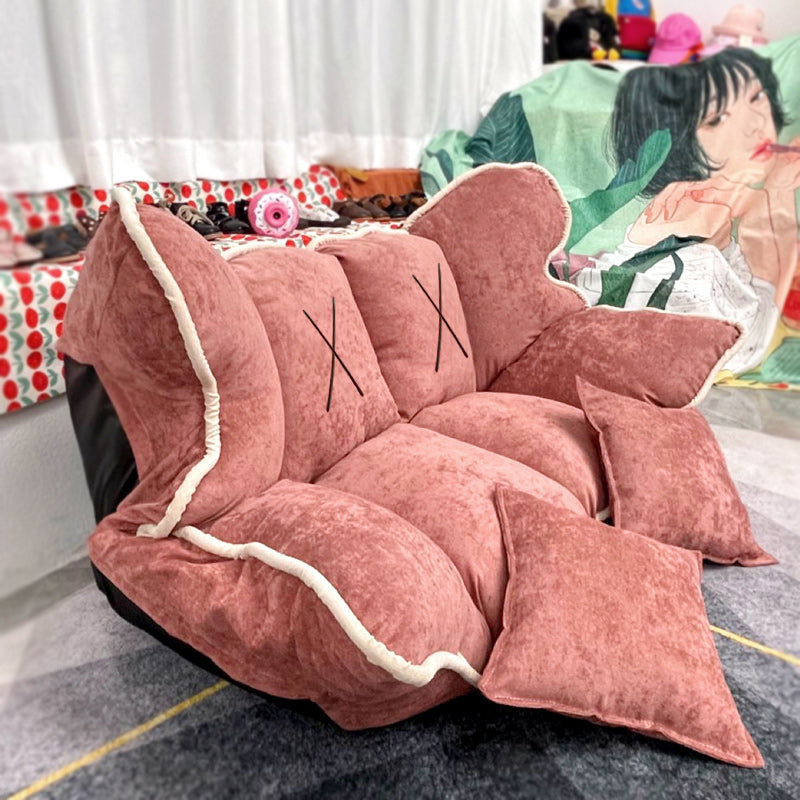 Contemporary Fabric Convertible Sleeper Sofa 19.69"High Biscuit Back Armless Sofa 71"L x 41"W x 20"H Red Clearhalo 'furn' 'furn_sofas' 'Furniture' 'furniture_sofas' 'kitchen' 'kitchen_sofas' 'Living Room Furniture' 'Sofa' 'sofas' 4658010