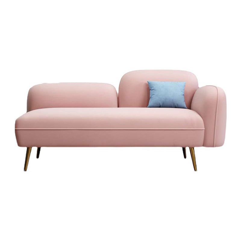Grey/Blue/Pink Velvet Sofa 55.12"/63" Wide Square Arm Loveseat Clearhalo 'furn' 'furn_sofas' 'Furniture' 'furniture_sofas' 'kitchen' 'kitchen_sofas' 'Living Room Furniture' 'Sofa' 'sofas' 4658026
