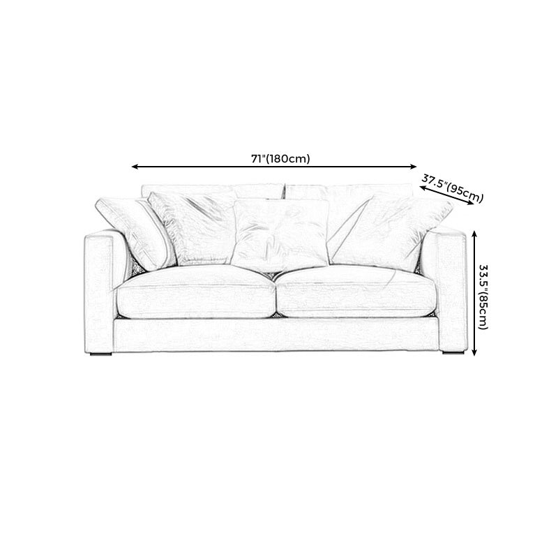 Square Armrest Sponge/latex Seat Filled Wood Technology Rectangular Sofa Clearhalo 'furn' 'furn_sofas' 'Furniture' 'furniture_sofas' 'kitchen' 'kitchen_sofas' 'Living Room Furniture' 'Sofa' 'sofas' 4658046