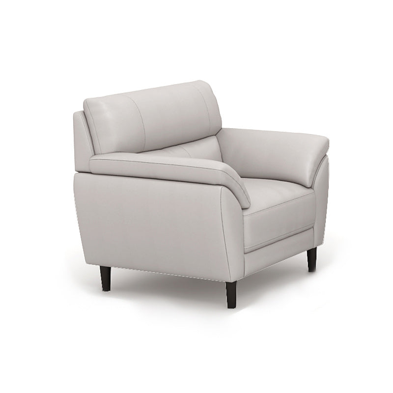 Sewn Pillow Back Pillow Top Arm Ultra-Modern Sofa with Stain Resistant 37"L x 31.5"W x 33.5"H Genuine Leather Latex Clearhalo 'furn' 'furn_sofas' 'Furniture' 'furniture_sofas' 'kitchen' 'kitchen_sofas' 'Living Room Furniture' 'Sofa' 'sofas' 4658054