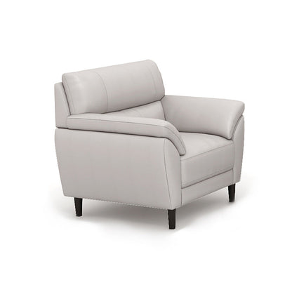 Sewn Pillow Back Pillow Top Arm Ultra-Modern Sofa with Stain Resistant 37"L x 31.5"W x 33.5"H Genuine Leather Latex Clearhalo 'furn' 'furn_sofas' 'Furniture' 'furniture_sofas' 'kitchen' 'kitchen_sofas' 'Living Room Furniture' 'Sofa' 'sofas' 4658054