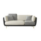 36" High Modern Velvet Square Arm Sofa with 2 Pillows Standard Sofa for Living Room 73"L x 33.5"W x 37.5"H Grey Clearhalo 'furn' 'furn_sofas' 'Furniture' 'furniture_sofas' 'kitchen' 'kitchen_sofas' 'Living Room Furniture' 'Sofa' 'sofas' 4658112
