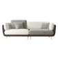 36" High Modern Velvet Square Arm Sofa with 2 Pillows Standard Sofa for Living Room 94.5"L x 33.5"W x 37.5"H Grey Clearhalo 'furn' 'furn_sofas' 'Furniture' 'furniture_sofas' 'kitchen' 'kitchen_sofas' 'Living Room Furniture' 'Sofa' 'sofas' 4658114