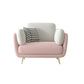36" High Modern Velvet Square Arm Sofa with 2 Pillows Standard Sofa for Living Room 45"L x 33.5"W x 37.5"H Pink-Light Grey Clearhalo 'furn' 'furn_sofas' 'Furniture' 'furniture_sofas' 'kitchen' 'kitchen_sofas' 'Living Room Furniture' 'Sofa' 'sofas' 4658123