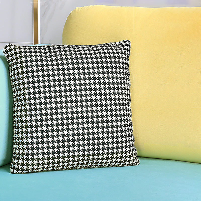 36" High Modern Velvet Square Arm Sofa with 2 Pillows Standard Sofa for Living Room Clearhalo 'furn' 'furn_sofas' 'Furniture' 'furniture_sofas' 'kitchen' 'kitchen_sofas' 'Living Room Furniture' 'Sofa' 'sofas' 4658131