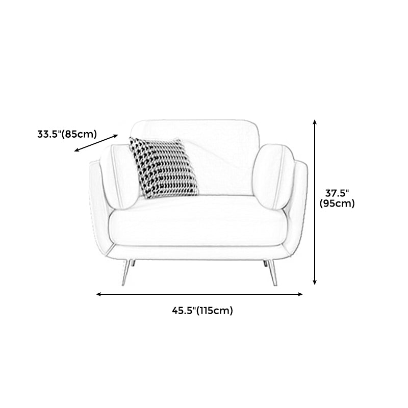 36" High Modern Velvet Square Arm Sofa with 2 Pillows Standard Sofa for Living Room Clearhalo 'furn' 'furn_sofas' 'Furniture' 'furniture_sofas' 'kitchen' 'kitchen_sofas' 'Living Room Furniture' 'Sofa' 'sofas' 4658134