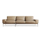 32" High Genuine Leather Square Arm Modern Sofa with Bolster Pillows, Brown Clearhalo 'furn' 'furn_sofas' 'Furniture' 'furniture_sofas' 'kitchen' 'kitchen_sofas' 'Living Room Furniture' 'Sofa' 'sofas' 4658150