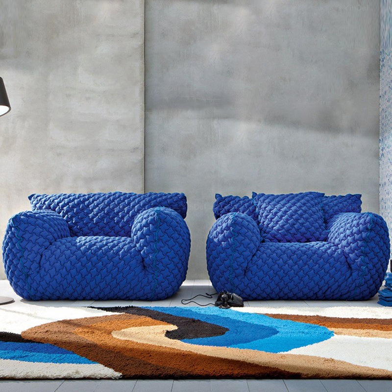 33" High Cotton Contemporary Round Arm Sofa with Tight Back for Apartment, Living Room Clearhalo 'furn' 'furn_sofas' 'Furniture' 'furniture_sofas' 'kitchen' 'kitchen_sofas' 'Living Room Furniture' 'Sofa' 'sofas' 4658157