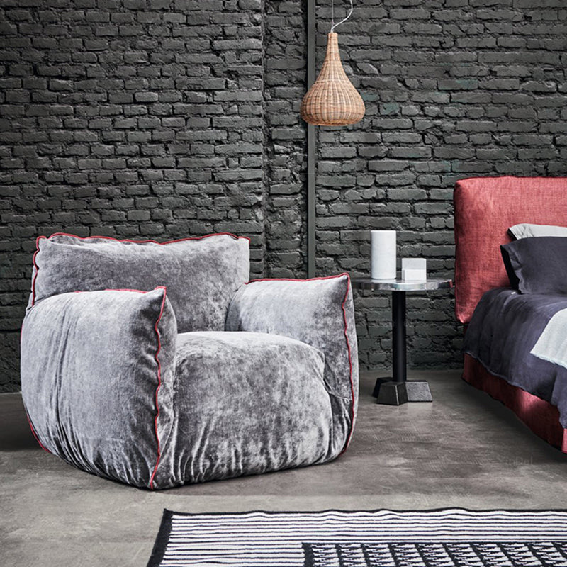 33" High Cotton Contemporary Round Arm Sofa with Tight Back for Apartment, Living Room Clearhalo 'furn' 'furn_sofas' 'Furniture' 'furniture_sofas' 'kitchen' 'kitchen_sofas' 'Living Room Furniture' 'Sofa' 'sofas' 4658161