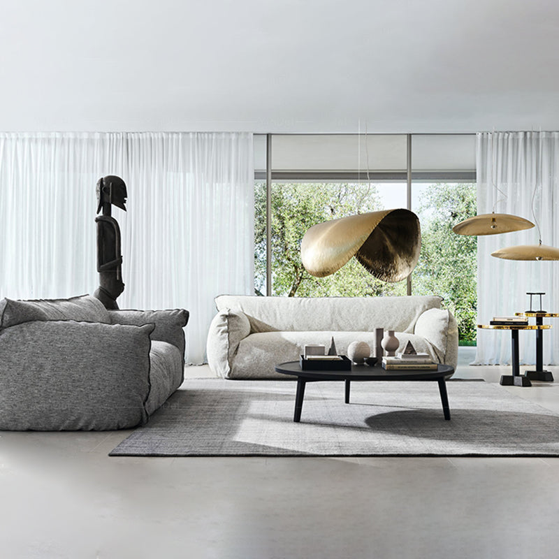 33" High Cotton Contemporary Round Arm Sofa with Tight Back for Apartment, Living Room Clearhalo 'furn' 'furn_sofas' 'Furniture' 'furniture_sofas' 'kitchen' 'kitchen_sofas' 'Living Room Furniture' 'Sofa' 'sofas' 4658166