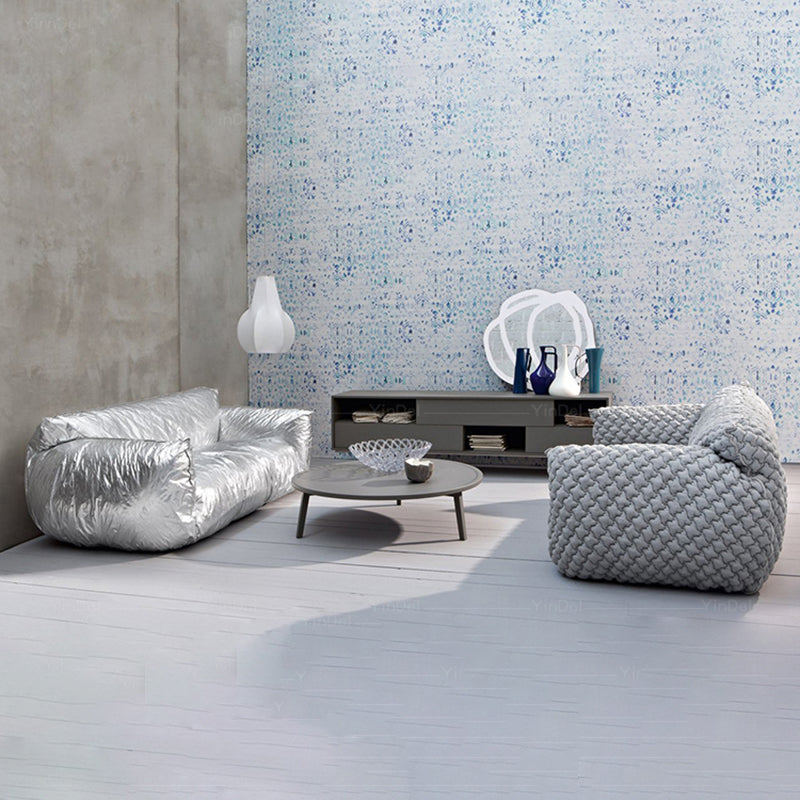 33" High Cotton Contemporary Round Arm Sofa with Tight Back for Apartment, Living Room Clearhalo 'furn' 'furn_sofas' 'Furniture' 'furniture_sofas' 'kitchen' 'kitchen_sofas' 'Living Room Furniture' 'Sofa' 'sofas' 4658167