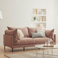 Modern Linen Square Arm Sofa with Bolster Pillows for Living Room, Apartment Pink Clearhalo 'furn' 'furn_sofas' 'Furniture' 'furniture_sofas' 'kitchen' 'kitchen_sofas' 'Living Room Furniture' 'Sofa' 'sofas' 4658183