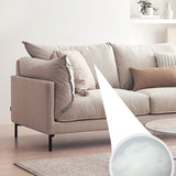 Modern Linen Square Arm Sofa with Bolster Pillows for Living Room, Apartment Clearhalo 'furn' 'furn_sofas' 'Furniture' 'furniture_sofas' 'kitchen' 'kitchen_sofas' 'Living Room Furniture' 'Sofa' 'sofas' 4658186