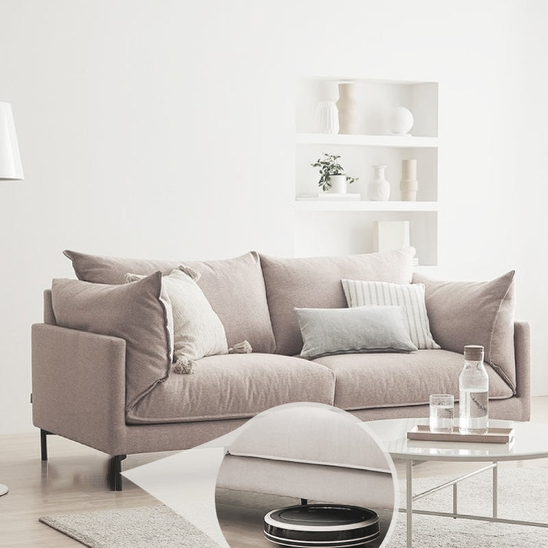Modern Linen Square Arm Sofa with Bolster Pillows for Living Room, Apartment Clearhalo 'furn' 'furn_sofas' 'Furniture' 'furniture_sofas' 'kitchen' 'kitchen_sofas' 'Living Room Furniture' 'Sofa' 'sofas' 4658187