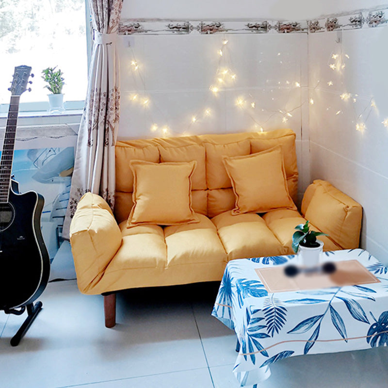 Square Arm Sofa Reclining 48.43" Biscuit Back Linen Loveseat Clearhalo 'furn' 'furn_sofas' 'Furniture' 'furniture_sofas' 'kitchen' 'kitchen_sofas' 'Living Room Furniture' 'Sofa' 'sofas' 4658201