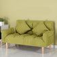 Square Arm Sofa Reclining 48.43" Biscuit Back Linen Loveseat 48"L x 24"W x 28"H Green Clearhalo 'furn' 'furn_sofas' 'Furniture' 'furniture_sofas' 'kitchen' 'kitchen_sofas' 'Living Room Furniture' 'Sofa' 'sofas' 4658205