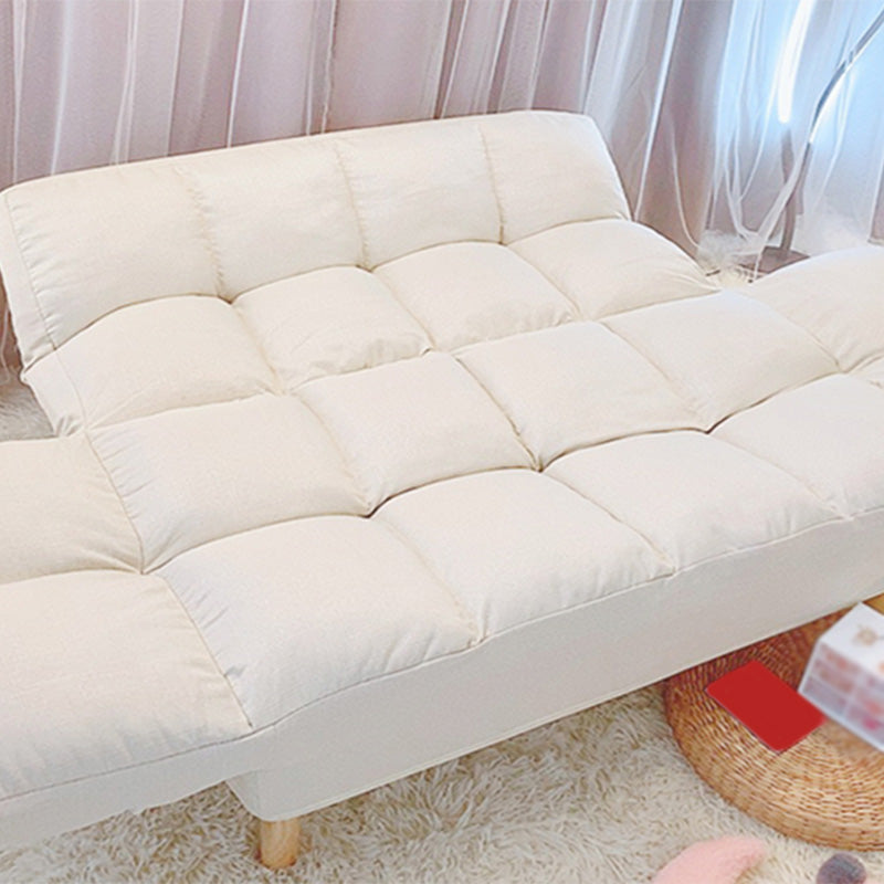 Square Arm Sofa Reclining 48.43" Biscuit Back Linen Loveseat Clearhalo 'furn' 'furn_sofas' 'Furniture' 'furniture_sofas' 'kitchen' 'kitchen_sofas' 'Living Room Furniture' 'Sofa' 'sofas' 4658212