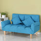 Square Arm Sofa Reclining 48.43" Biscuit Back Linen Loveseat 48"L x 24"W x 28"H Lake Blue Clearhalo 'furn' 'furn_sofas' 'Furniture' 'furniture_sofas' 'kitchen' 'kitchen_sofas' 'Living Room Furniture' 'Sofa' 'sofas' 4658215
