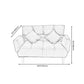 Square Arm Sofa Reclining 48.43" Biscuit Back Linen Loveseat Clearhalo 'furn' 'furn_sofas' 'Furniture' 'furniture_sofas' 'kitchen' 'kitchen_sofas' 'Living Room Furniture' 'Sofa' 'sofas' 4658223