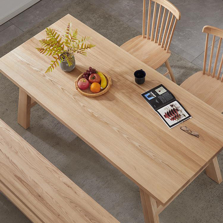 Modern 1/2/4 Pieces Dining Set Rectangle Wood Dining Table for Dining Room Clearhalo 'Dining Room Sets' 'Dining Tables & Seating' 'dining_room_set' 'furn' 'furn_dining_room_set' 'Furniture' 'furniture_dining_room_set' 'Kitchen & Dining Furniture' 'kitchen&dining_furn' 'kitchen' 4659678