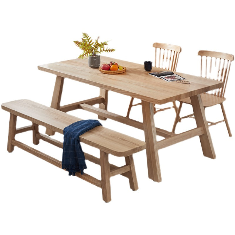 Modern 1/2/4 Pieces Dining Set Rectangle Wood Dining Table for Dining Room Clearhalo 'Dining Room Sets' 'Dining Tables & Seating' 'dining_room_set' 'furn' 'furn_dining_room_set' 'Furniture' 'furniture_dining_room_set' 'Kitchen & Dining Furniture' 'kitchen&dining_furn' 'kitchen' 4659680