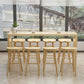 Light Brown Industrial Style Table Solid Wood Milk Tea Shop Casual Bar Table Clearhalo 'Bar Furniture' 'Bar Tables' 'bar_tables' 'furn' 'furn_bar_tables' 'Furniture' 'furniture_bar_tables' 'Kitchen & Dining Furniture' 4664107