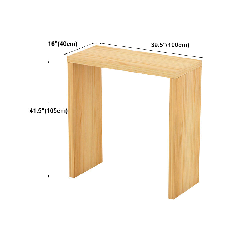 Light Brown Industrial Style Table Solid Wood Milk Tea Shop Casual Bar Table Clearhalo 'Bar Furniture' 'Bar Tables' 'bar_tables' 'furn' 'furn_bar_tables' 'Furniture' 'furniture_bar_tables' 'Kitchen & Dining Furniture' 4664110