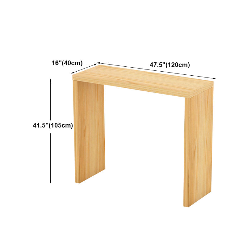 Light Brown Industrial Style Table Solid Wood Milk Tea Shop Casual Bar Table Clearhalo 'Bar Furniture' 'Bar Tables' 'bar_tables' 'furn' 'furn_bar_tables' 'Furniture' 'furniture_bar_tables' 'Kitchen & Dining Furniture' 4664111