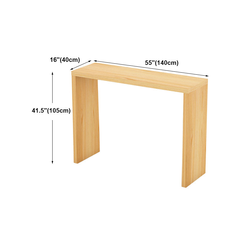 Light Brown Industrial Style Table Solid Wood Milk Tea Shop Casual Bar Table Clearhalo 'Bar Furniture' 'Bar Tables' 'bar_tables' 'furn' 'furn_bar_tables' 'Furniture' 'furniture_bar_tables' 'Kitchen & Dining Furniture' 4664112
