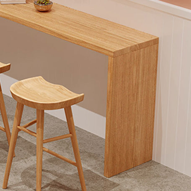 Brown Industrial Style Bar Table Solid Wood Coffe Shop Casual Bar Table Clearhalo 'Bar Furniture' 'Bar Tables' 'bar_tables' 'furn' 'furn_bar_tables' 'Furniture' 'furniture_bar_tables' 'Kitchen & Dining Furniture' 4664125