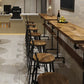 Brown Modern Style Bar Table Pine Wood and Metal Coffee Shop Bar Table Clearhalo 'Bar Furniture' 'Bar Tables' 'bar_tables' 'furn' 'furn_bar_tables' 'Furniture' 'furniture_bar_tables' 'Kitchen & Dining Furniture' 4664137