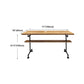 Brown Modern Style Bar Table Pine Wood and Metal Coffee Shop Bar Table Clearhalo 'Bar Furniture' 'Bar Tables' 'bar_tables' 'furn' 'furn_bar_tables' 'Furniture' 'furniture_bar_tables' 'Kitchen & Dining Furniture' 4664147