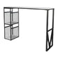 White and Black Glam Style Bar Table in Marble and Metal Milk Tea Shop Bar Table Black Without Chairs Clearhalo 'Bar Furniture' 'Bar Tables' 'bar_tables' 'furn' 'furn_bar_tables' 'Furniture' 'furniture_bar_tables' 'Kitchen & Dining Furniture' 4664202