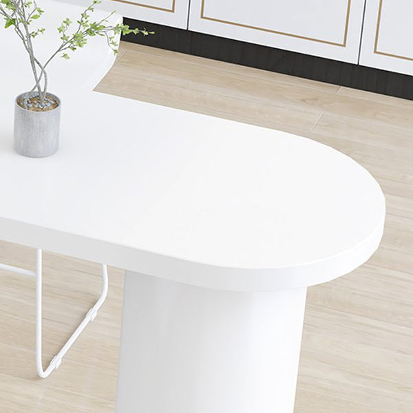 Wood Bar Stool Table with Specialty Table Top Double Pedestal Table - 41.3" H Clearhalo 'Bar Furniture' 'Bar Tables' 'bar_tables' 'furn' 'furn_bar_tables' 'Furniture' 'furniture_bar_tables' 'Kitchen & Dining Furniture' 4664215