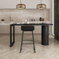 Wood Bar Stool Table with Specialty Table Top Double Pedestal Table - 41.3" H Clearhalo 'Bar Furniture' 'Bar Tables' 'bar_tables' 'furn' 'furn_bar_tables' 'Furniture' 'furniture_bar_tables' 'Kitchen & Dining Furniture' 4664219