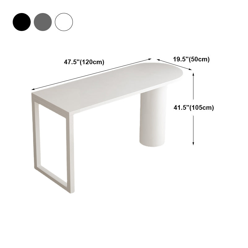 Wood Bar Stool Table with Specialty Table Top Double Pedestal Table - 41.3" H Clearhalo 'Bar Furniture' 'Bar Tables' 'bar_tables' 'furn' 'furn_bar_tables' 'Furniture' 'furniture_bar_tables' 'Kitchen & Dining Furniture' 4664222