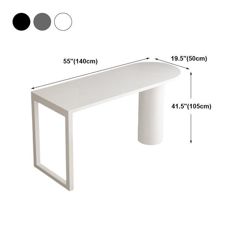 Wood Bar Stool Table with Specialty Table Top Double Pedestal Table - 41.3" H Clearhalo 'Bar Furniture' 'Bar Tables' 'bar_tables' 'furn' 'furn_bar_tables' 'Furniture' 'furniture_bar_tables' 'Kitchen & Dining Furniture' 4664223