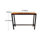 Industrial Brown Wood Pub Table with Rectangle Table Top Trestle Table - 41.3" H Clearhalo 'Bar Furniture' 'Bar Tables' 'bar_tables' 'furn' 'furn_bar_tables' 'Furniture' 'furniture_bar_tables' 'Kitchen & Dining Furniture' 4664239