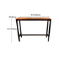 Industrial Brown Wood Pub Table with Rectangle Table Top Trestle Table - 41.3" H Clearhalo 'Bar Furniture' 'Bar Tables' 'bar_tables' 'furn' 'furn_bar_tables' 'Furniture' 'furniture_bar_tables' 'Kitchen & Dining Furniture' 4664240