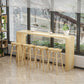 Industrial Style Bar Table Solid Wood Light Brown Milk Tea Shop Casual Bar Table 94.5"L x 15.7"W x 41.3"H Without Chairs Clearhalo 'Bar Furniture' 'Bar Tables' 'bar_tables' 'furn' 'furn_bar_tables' 'Furniture' 'furniture_bar_tables' 'Kitchen & Dining Furniture' 4664246