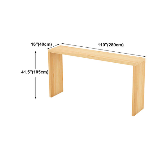 Industrial Style Bar Table Solid Wood Light Brown Milk Tea Shop Casual Bar Table Clearhalo 'Bar Furniture' 'Bar Tables' 'bar_tables' 'furn' 'furn_bar_tables' 'Furniture' 'furniture_bar_tables' 'Kitchen & Dining Furniture' 4664264