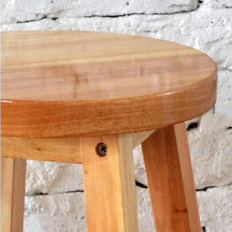 Industrial Style Bar-stool with Wooden Legs Round Seat for Kitchen Bar Clearhalo 'Bar Furniture' 'Bar Stools' 'bar_stools' 'furn' 'furn_bar_stools' 'furniture_bar_stools' 'Kitchen & Dining Furniture' 'kitchen&dining_furn' 'kitchen' 'kitchen_furn' Furniture' 4664289