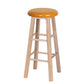 Industrial Style Bar-stool with Wooden Legs Round Seat for Kitchen Bar Yellow 1 Piece Clearhalo 'Bar Furniture' 'Bar Stools' 'bar_stools' 'furn' 'furn_bar_stools' 'furniture_bar_stools' 'Kitchen & Dining Furniture' 'kitchen&dining_furn' 'kitchen' 'kitchen_furn' Furniture' 4664295