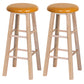 Industrial Style Bar-stool with Wooden Legs Round Seat for Kitchen Bar Yellow 2 Piece Set Clearhalo 'Bar Furniture' 'Bar Stools' 'bar_stools' 'furn' 'furn_bar_stools' 'furniture_bar_stools' 'Kitchen & Dining Furniture' 'kitchen&dining_furn' 'kitchen' 'kitchen_furn' Furniture' 4664297
