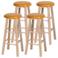 Industrial Style Bar-stool with Wooden Legs Round Seat for Kitchen Bar Yellow 4 Piece Set Clearhalo 'Bar Furniture' 'Bar Stools' 'bar_stools' 'furn' 'furn_bar_stools' 'furniture_bar_stools' 'Kitchen & Dining Furniture' 'kitchen&dining_furn' 'kitchen' 'kitchen_furn' Furniture' 4664298