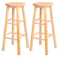 Industrial Style Bar-stool with Wooden Legs Round Seat for Kitchen Bar Natural 2 Piece Set Clearhalo 'Bar Furniture' 'Bar Stools' 'bar_stools' 'furn' 'furn_bar_stools' 'furniture_bar_stools' 'Kitchen & Dining Furniture' 'kitchen&dining_furn' 'kitchen' 'kitchen_furn' Furniture' 4664303